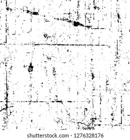 Vector grunge overlay texture. Black and white background. Abstract monochrome image includes a faded effect in dark tones