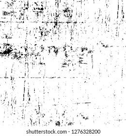 Vector grunge overlay texture. Black and white background. Abstract monochrome image includes a faded effect in dark tones
