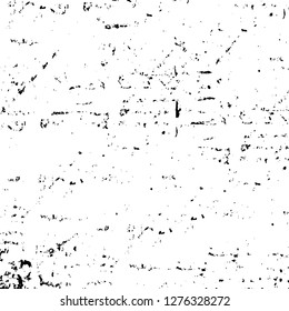 Vector grunge overlay texture. Black and white background. Abstract monochrome image includes a faded effect in dark tones