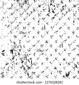 Vector grunge overlay texture. Black and white background. Abstract monochrome image includes a faded effect in dark tones