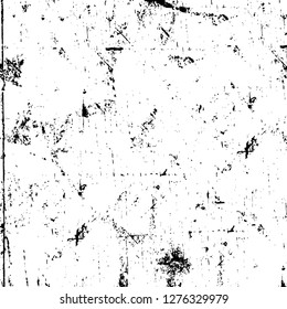 Vector grunge overlay texture. Black and white background. Abstract monochrome image includes a faded effect in dark tones