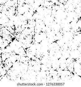 Vector grunge overlay texture. Black and white background. Abstract monochrome image includes a faded effect in dark tones