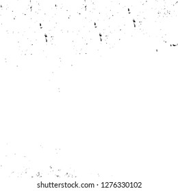 Vector grunge overlay texture. Black and white background. Abstract monochrome image includes a faded effect in dark tones
