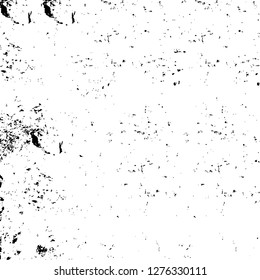 Vector grunge overlay texture. Black and white background. Abstract monochrome image includes a faded effect in dark tones