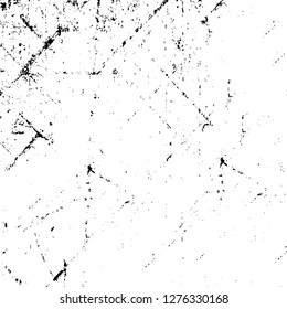 Vector grunge overlay texture. Black and white background. Abstract monochrome image includes a faded effect in dark tones