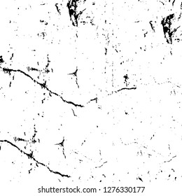 Vector grunge overlay texture. Black and white background. Abstract monochrome image includes a faded effect in dark tones