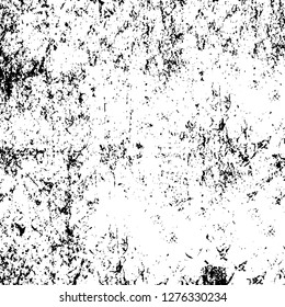 Vector grunge overlay texture. Black and white background. Abstract monochrome image includes a faded effect in dark tones