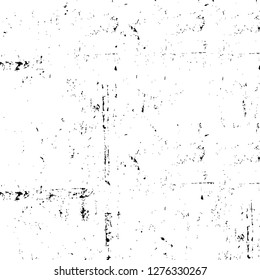 Vector grunge overlay texture. Black and white background. Abstract monochrome image includes a faded effect in dark tones