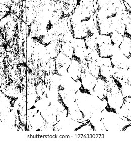 Vector grunge overlay texture. Black and white background. Abstract monochrome image includes a faded effect in dark tones