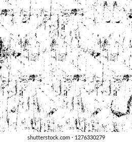 Vector grunge overlay texture. Black and white background. Abstract monochrome image includes a faded effect in dark tones