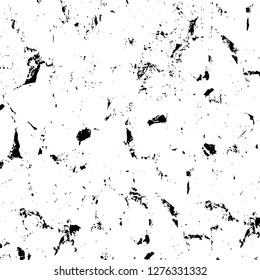 Vector grunge overlay texture. Black and white background. Abstract monochrome image includes a faded effect in dark tones