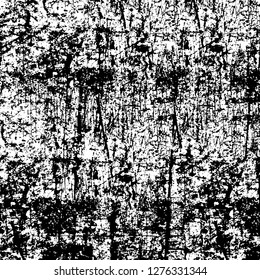Vector grunge overlay texture. Black and white background. Abstract monochrome image includes a faded effect in dark tones