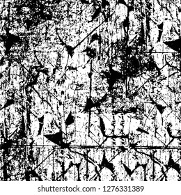 Vector grunge overlay texture. Black and white background. Abstract monochrome image includes a faded effect in dark tones