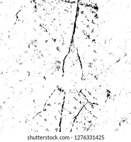 Vector grunge overlay texture. Black and white background. Abstract monochrome image includes a faded effect in dark tones