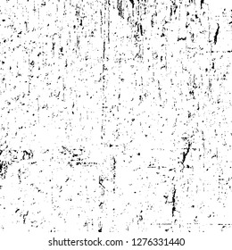 Vector grunge overlay texture. Black and white background. Abstract monochrome image includes a faded effect in dark tones