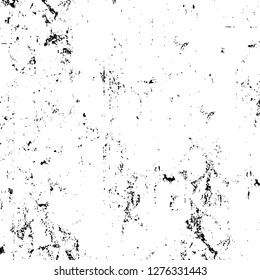 Vector grunge overlay texture. Black and white background. Abstract monochrome image includes a faded effect in dark tones