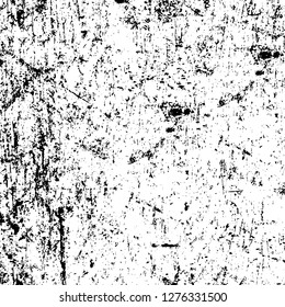 Vector grunge overlay texture. Black and white background. Abstract monochrome image includes a faded effect in dark tones