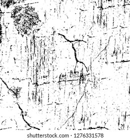 Vector grunge overlay texture. Black and white background. Abstract monochrome image includes a faded effect in dark tones