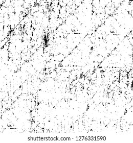 Vector grunge overlay texture. Black and white background. Abstract monochrome image includes a faded effect in dark tones