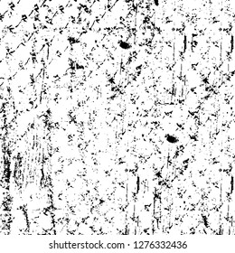 Vector grunge overlay texture. Black and white background. Abstract monochrome image includes a faded effect in dark tones