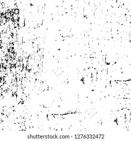 Vector grunge overlay texture. Black and white background. Abstract monochrome image includes a faded effect in dark tones