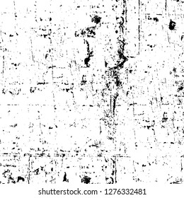 Vector grunge overlay texture. Black and white background. Abstract monochrome image includes a faded effect in dark tones