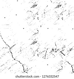 Vector grunge overlay texture. Black and white background. Abstract monochrome image includes a faded effect in dark tones