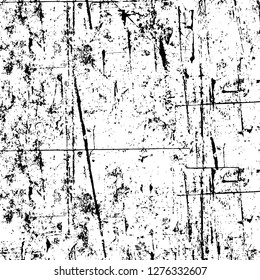 Vector grunge overlay texture. Black and white background. Abstract monochrome image includes a faded effect in dark tones