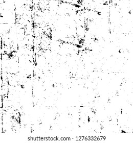 Vector grunge overlay texture. Black and white background. Abstract monochrome image includes a faded effect in dark tones