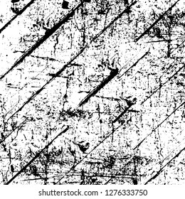 Vector grunge overlay texture. Black and white background. Abstract monochrome image includes a faded effect in dark tones