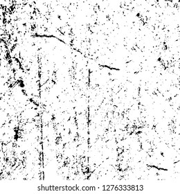 Vector grunge overlay texture. Black and white background. Abstract monochrome image includes a faded effect in dark tones