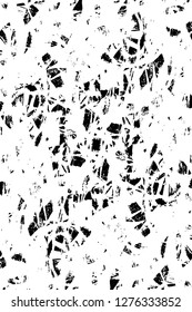 Vector grunge overlay texture. Black and white background. Abstract monochrome image includes a faded effect in dark tones