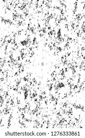 Vector grunge overlay texture. Black and white background. Abstract monochrome image includes a faded effect in dark tones