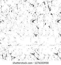 Vector grunge overlay texture. Black and white background. Abstract monochrome image includes a faded effect in dark tones