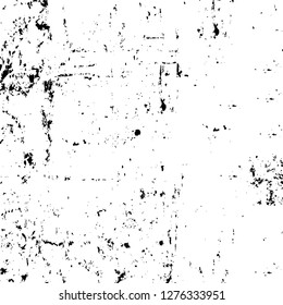 Vector grunge overlay texture. Black and white background. Abstract monochrome image includes a faded effect in dark tones