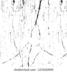 Vector grunge overlay texture. Black and white background. Abstract monochrome image includes a faded effect in dark tones