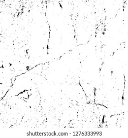 Vector grunge overlay texture. Black and white background. Abstract monochrome image includes a faded effect in dark tones