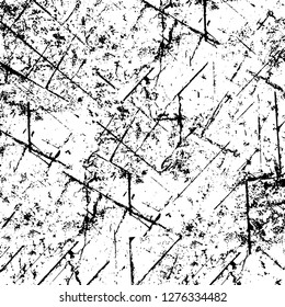 Vector grunge overlay texture. Black and white background. Abstract monochrome image includes a faded effect in dark tones