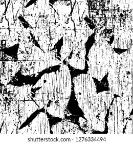 Vector grunge overlay texture. Black and white background. Abstract monochrome image includes a faded effect in dark tones
