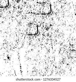 Vector grunge overlay texture. Black and white background. Abstract monochrome image includes a faded effect in dark tones