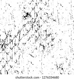 Vector grunge overlay texture. Black and white background. Abstract monochrome image includes a faded effect in dark tones