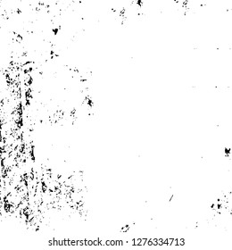 Vector grunge overlay texture. Black and white background. Abstract monochrome image includes a faded effect in dark tones