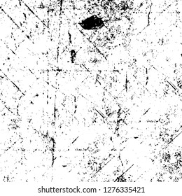 Vector grunge overlay texture. Black and white background. Abstract monochrome image includes a faded effect in dark tones
