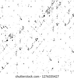 Vector grunge overlay texture. Black and white background. Abstract monochrome image includes a faded effect in dark tones