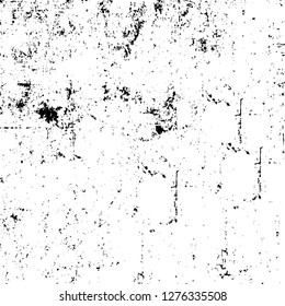 Vector grunge overlay texture. Black and white background. Abstract monochrome image includes a faded effect in dark tones