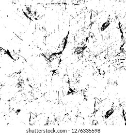 Vector grunge overlay texture. Black and white background. Abstract monochrome image includes a faded effect in dark tones