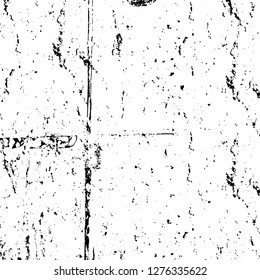 Vector grunge overlay texture. Black and white background. Abstract monochrome image includes a faded effect in dark tones