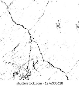 Vector grunge overlay texture. Black and white background. Abstract monochrome image includes a faded effect in dark tones