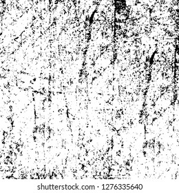Vector grunge overlay texture. Black and white background. Abstract monochrome image includes a faded effect in dark tones