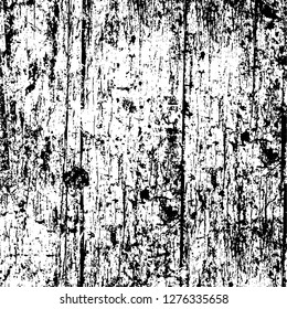 Vector grunge overlay texture. Black and white background. Abstract monochrome image includes a faded effect in dark tones